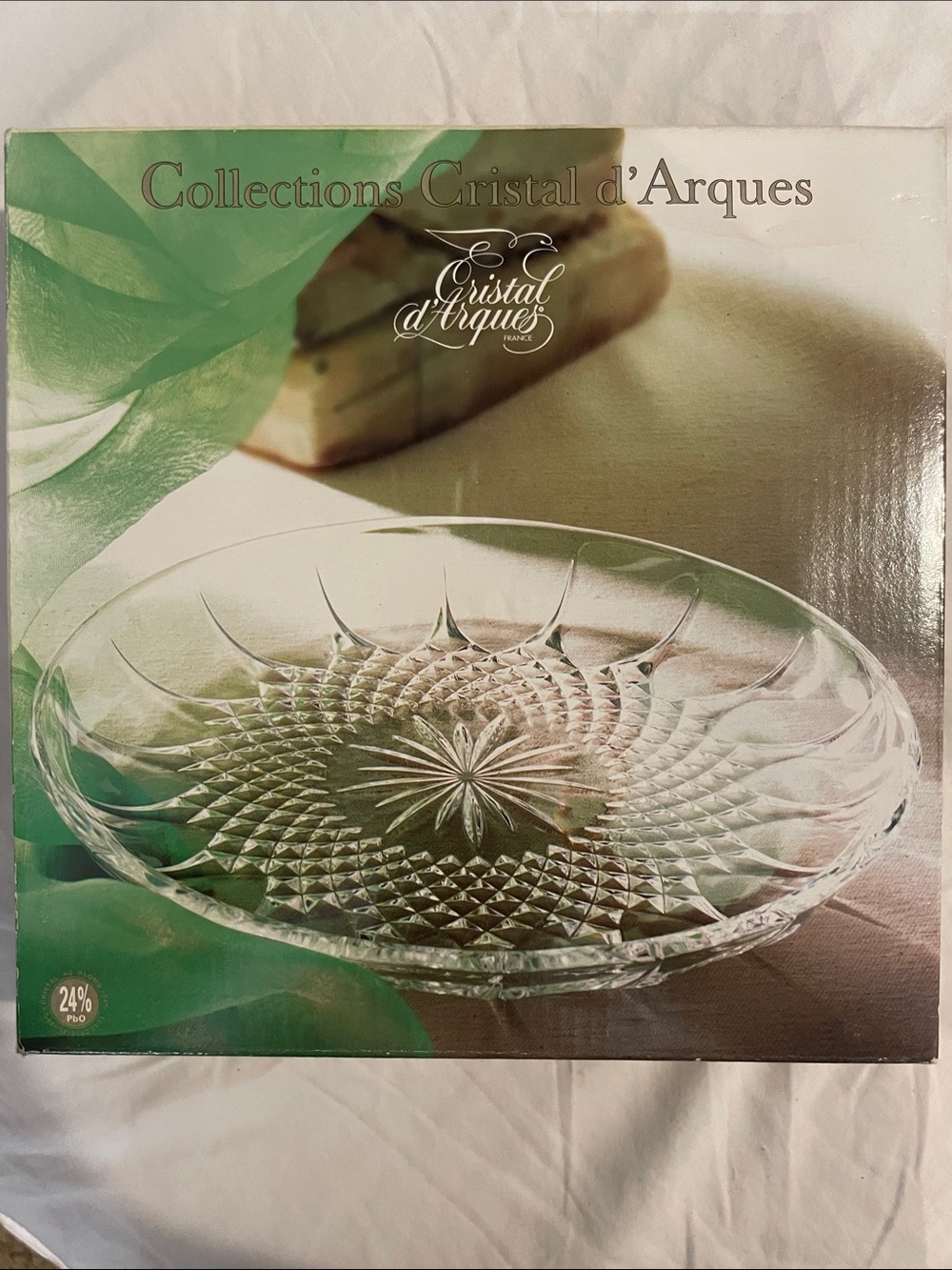 Cristal d’ Arques France Box of 4 Longchamp Dessert Plates - Picture 2 of 9